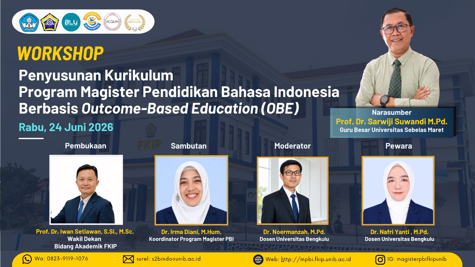 Workshop Peninjauan Kurikulum OBE 2026: Program Magister Pendidikan Bahasa Indonesia Libatkan Guru Besar UNS dan Stakeholder dalam Penguatan Kurikulum